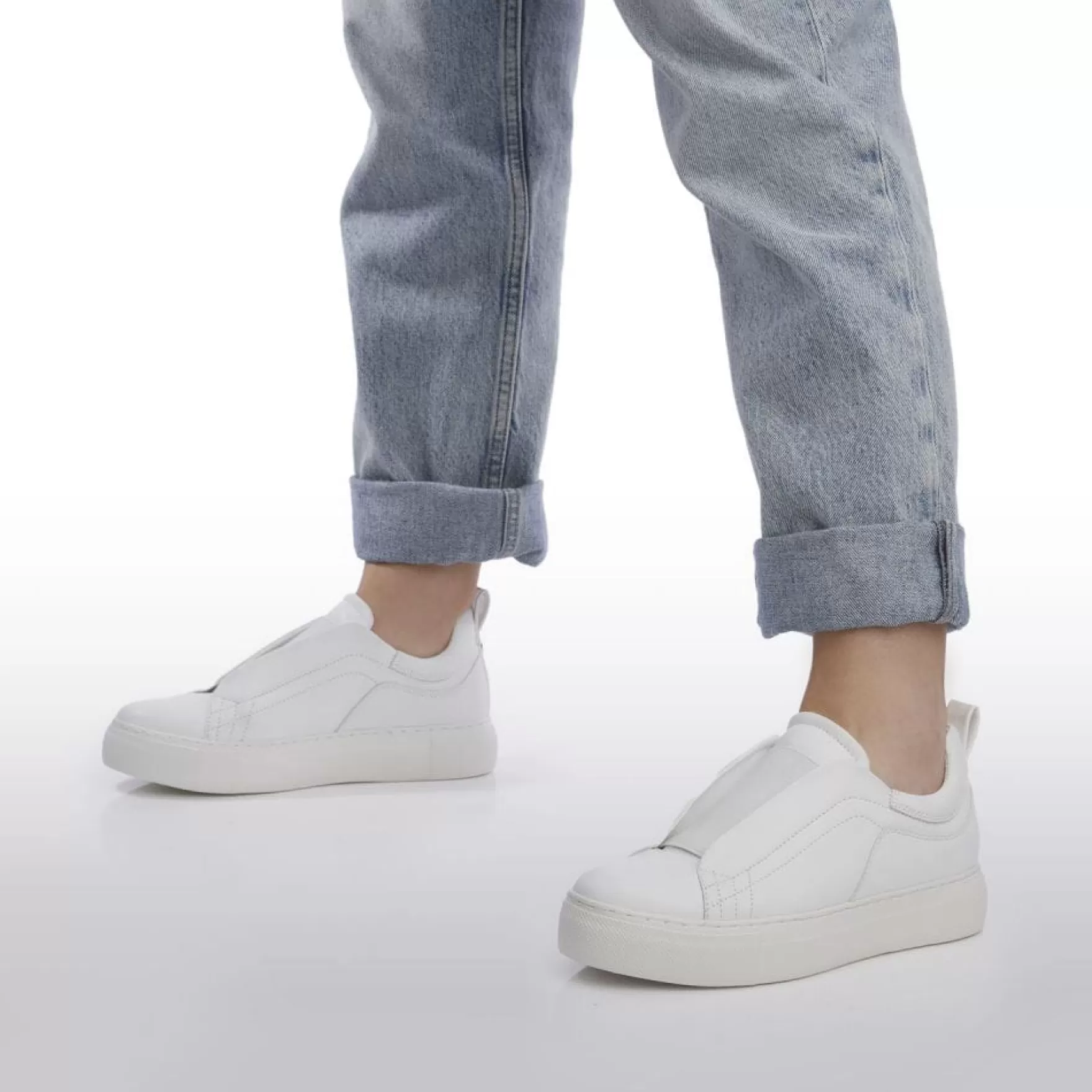 White Trainers | Slip-On Trainers*Moda in Pelle White Trainers | Slip-On Trainers