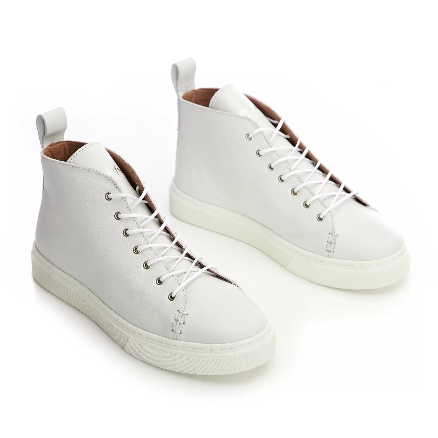 White Trainers | High-Top Trainers*Moda in Pelle White Trainers | High-Top Trainers