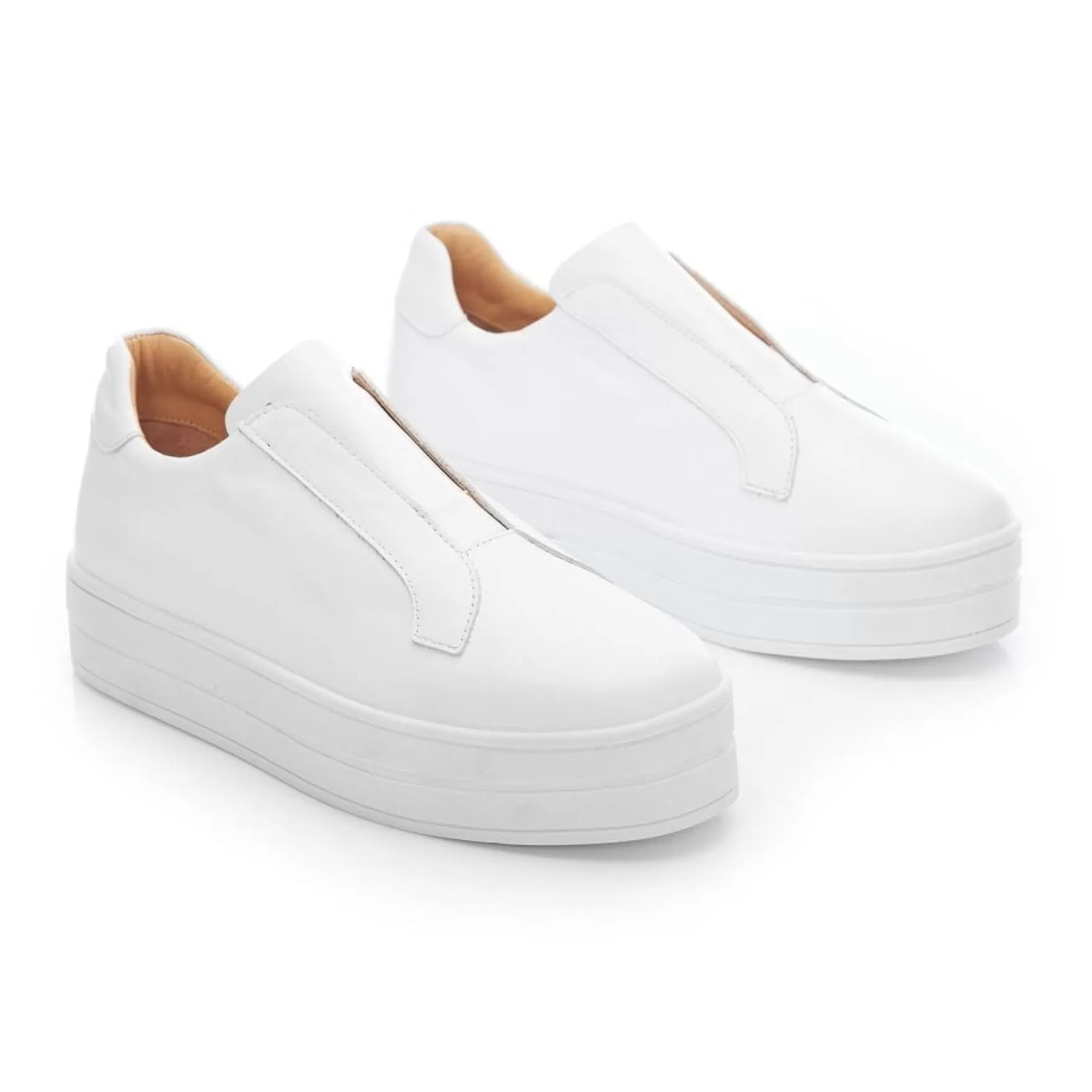 White Trainers | Slip-On Trainers*Moda in Pelle White Trainers | Slip-On Trainers