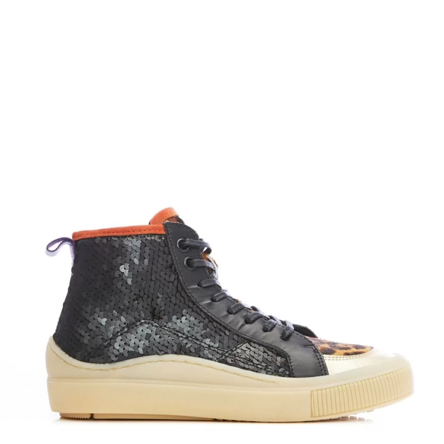 Black Trainers | High-Top Trainers*Moda in Pelle Black Trainers | High-Top Trainers