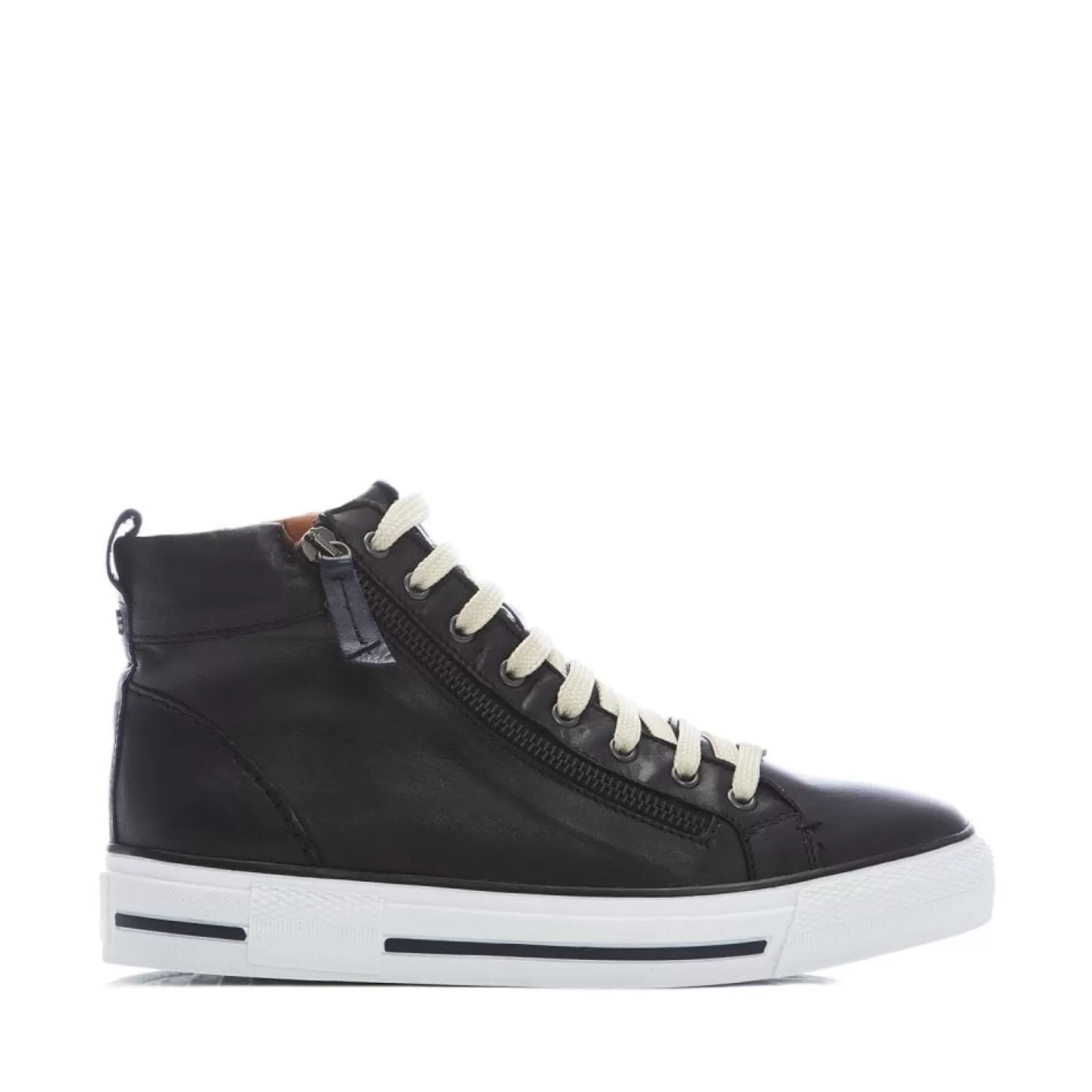 Black Trainers | High-Top Trainers*Moda in Pelle Black Trainers | High-Top Trainers