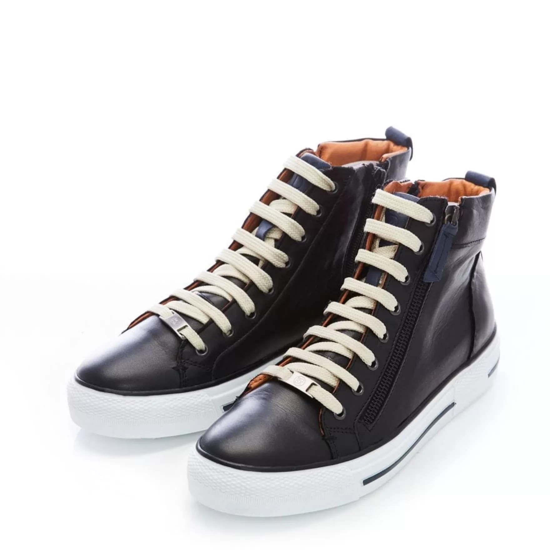 Black Trainers | High-Top Trainers*Moda in Pelle Black Trainers | High-Top Trainers